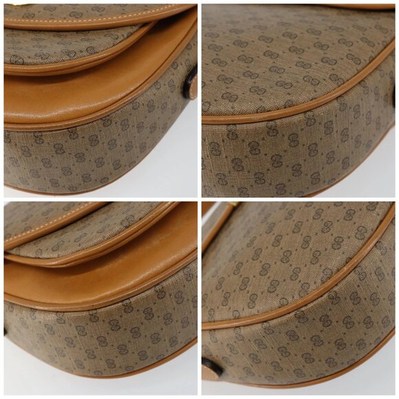 GUCCI Micro GG Supreme Shoulder Bag PVC Beige Gold 001 084 0259 Auth 145987 - Picture 14 of 16